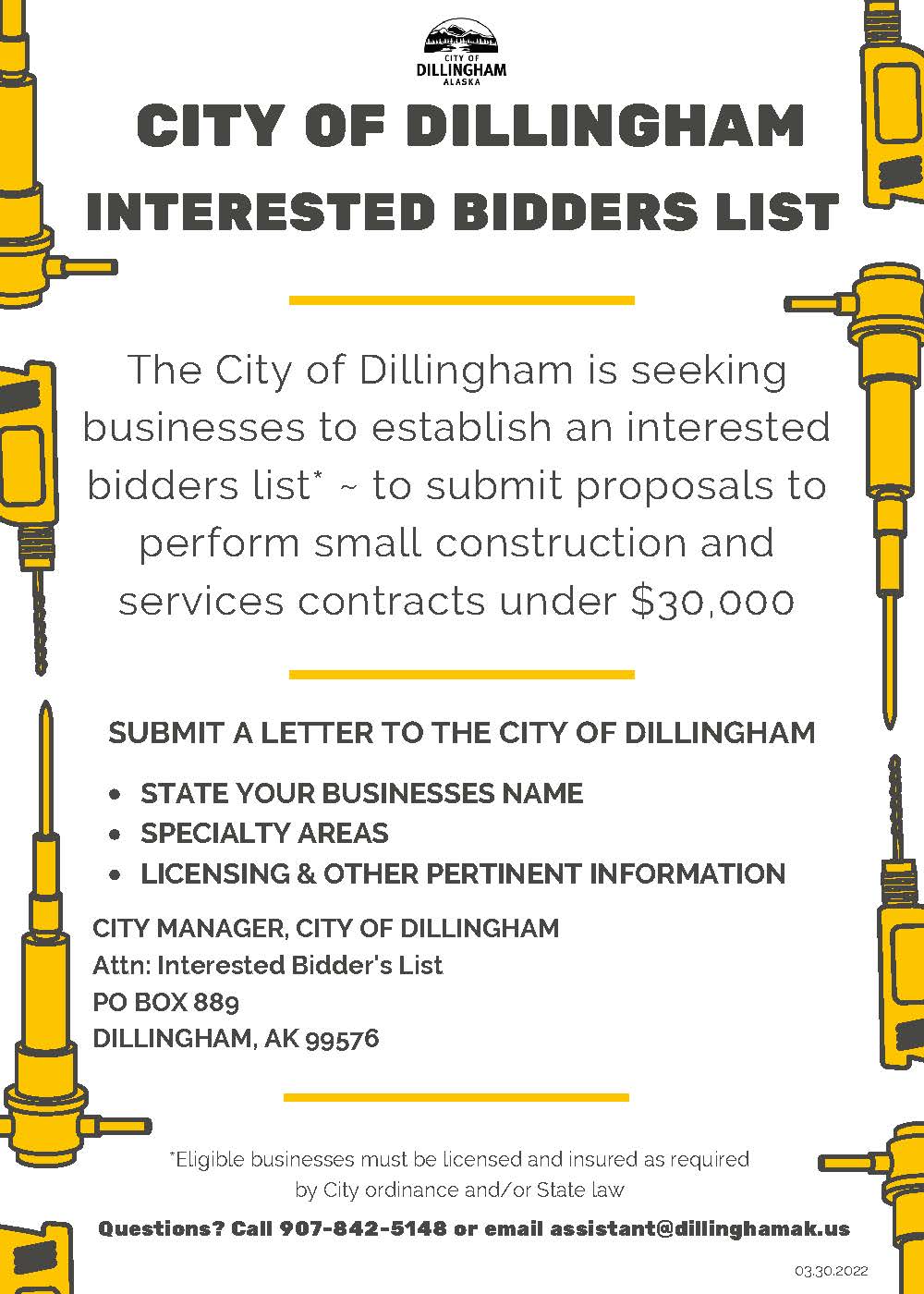 Contractors and Specialty Service Providers Information Interested