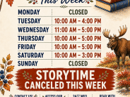 fall themed branches, moose, berries, mountain landscape, mug and three books with information on open hours