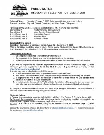 Public Notice of Election, Ad 3