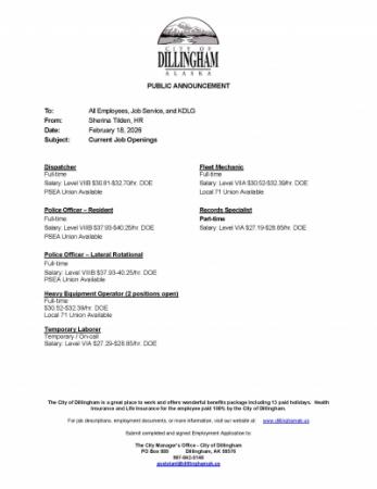 Public Announcement 2.18.26