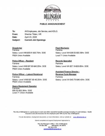 Public Announcement 4.23.26