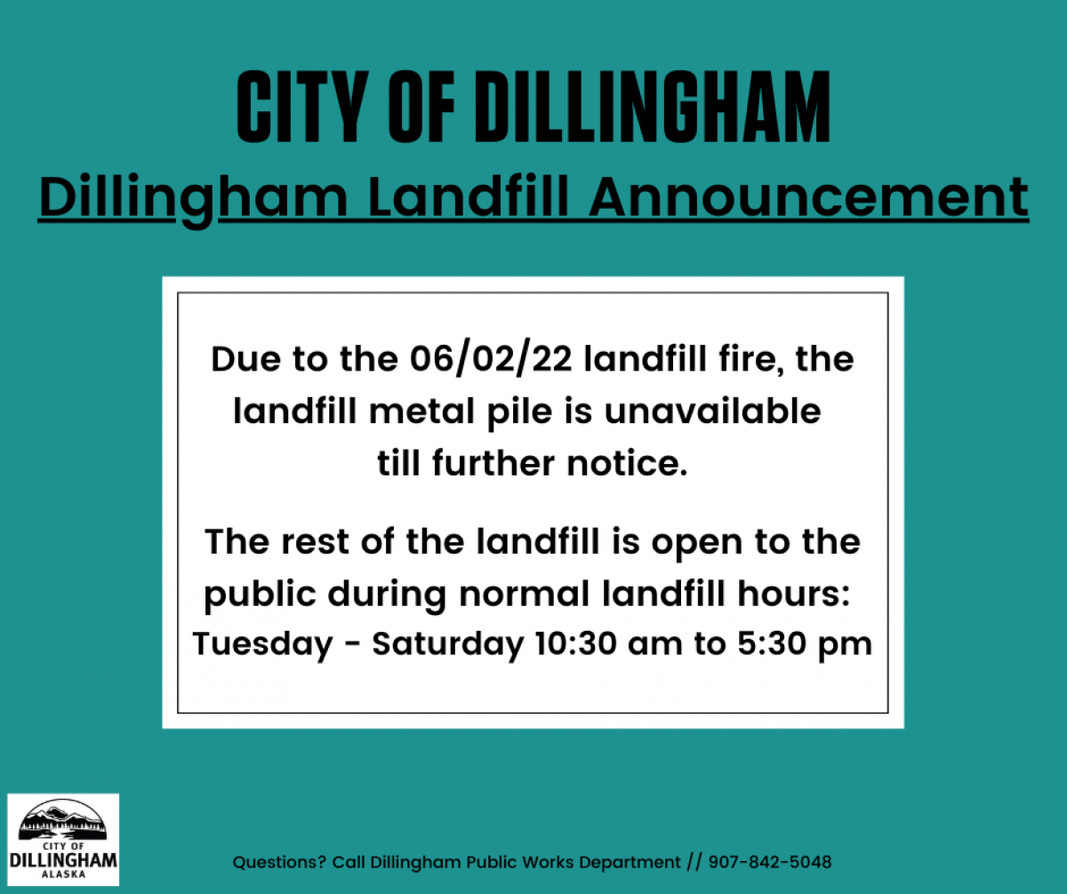 Landfill Metal Pile Closed till Further Notice