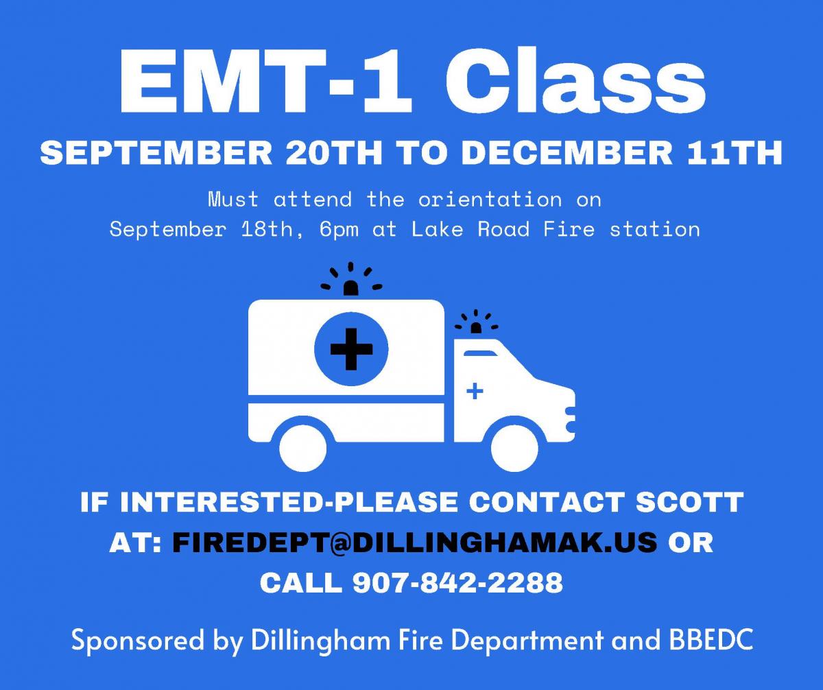 EMT-1 Class ~ September 20 to December 11