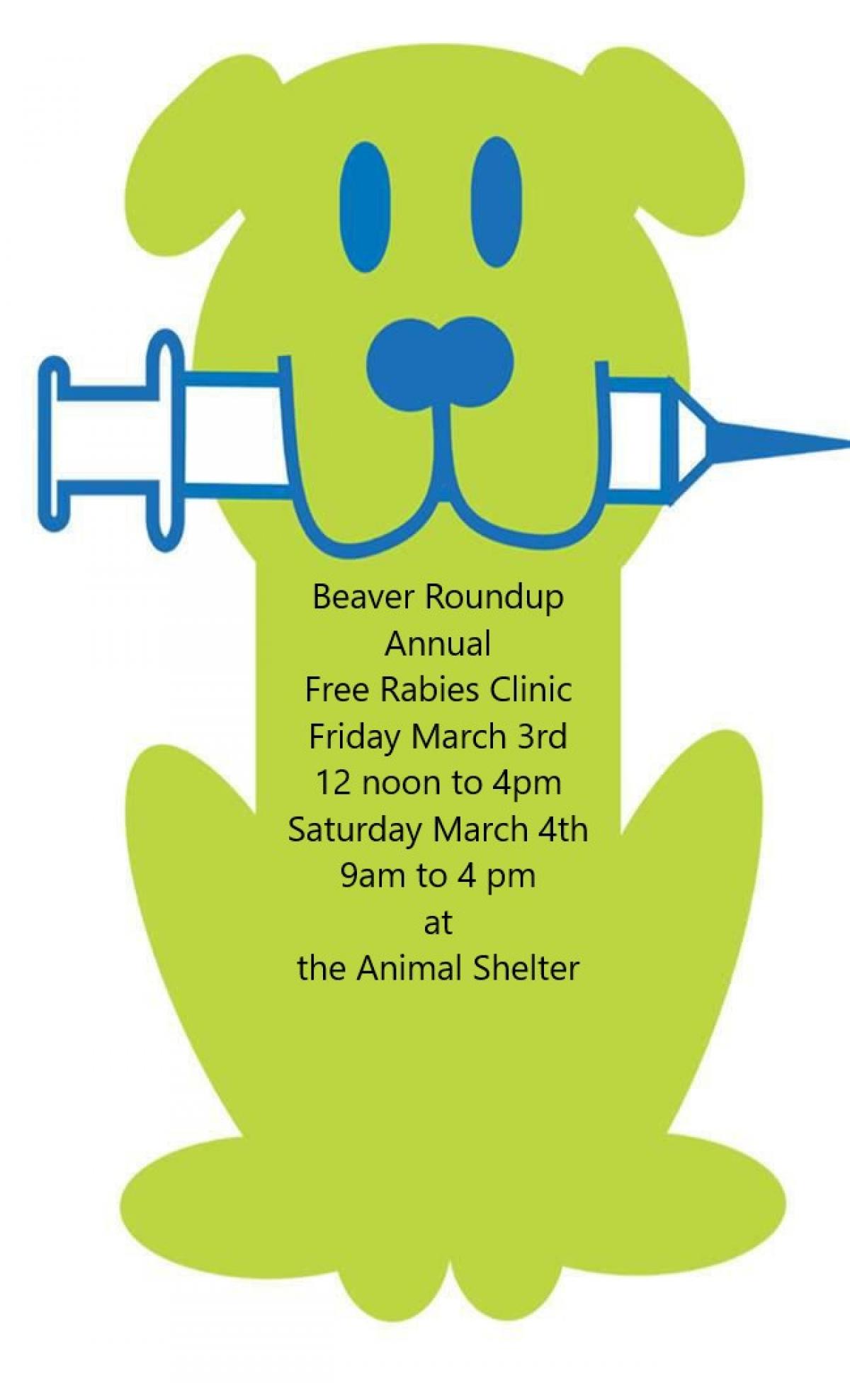 Annual Beaver Round-Up Free Rabies Clinic