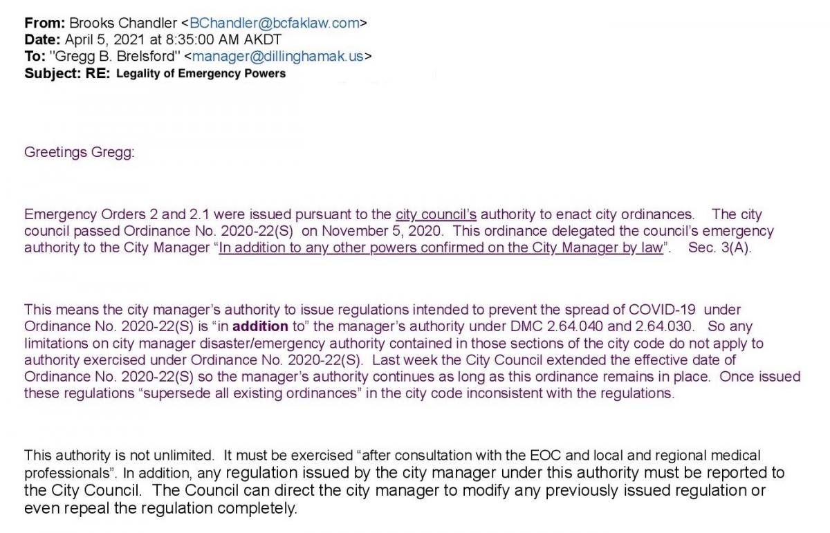040521-City Attorney Opinion Confirming City's Authority to Issue Covid-related Emergency Declaration and Emergency Orders